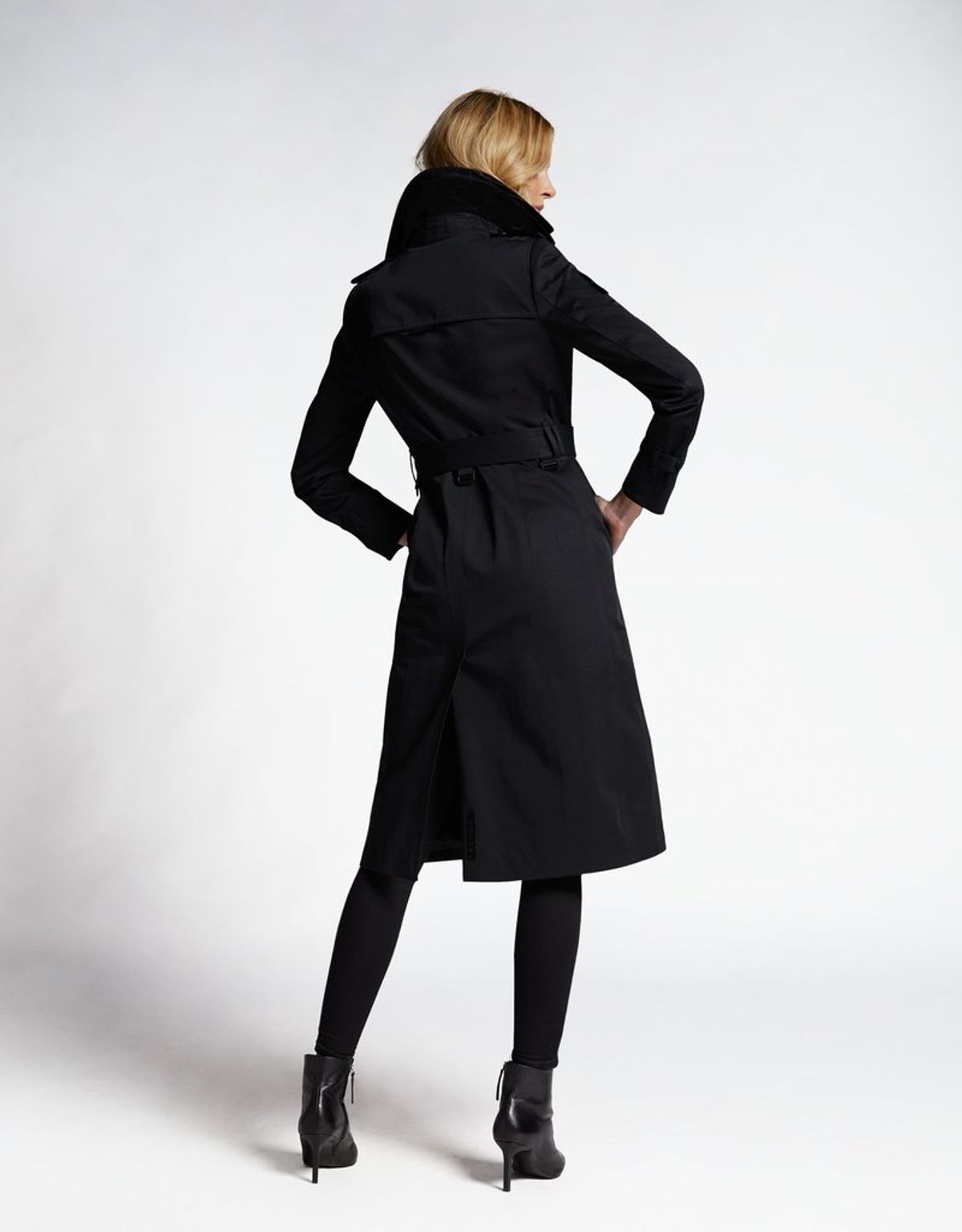 트렌치런던(TRENCH LONDON) 슬론 트렌치 코트 (BLACK/BLACK/BLACK)
