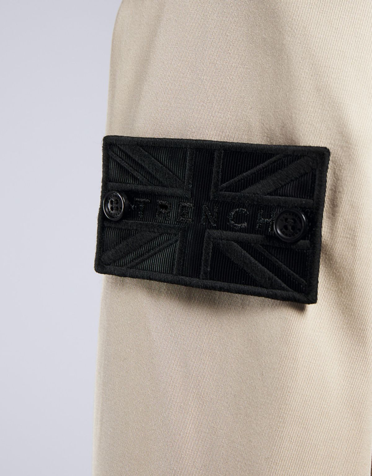 트렌치런던(TRENCH LONDON) 퀸 클래식 트렌치 코트 (STONE/BLACK/BLACK)
