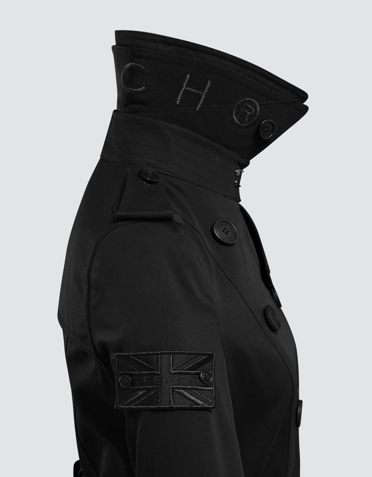 트렌치런던(TRENCH LONDON) 퀸 클래식 트렌치 코트 (BLACK/BLACK/BLACK)