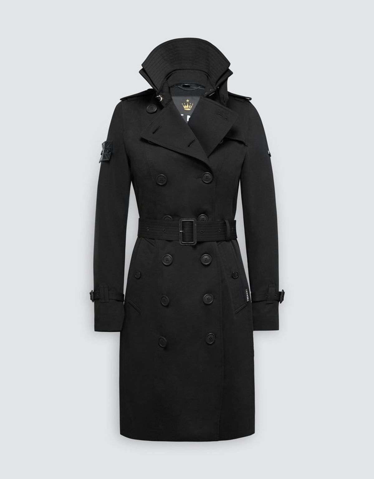 트렌치런던(TRENCH LONDON) 퀸 클래식 트렌치 코트 (BLACK/BLACK/BLACK)