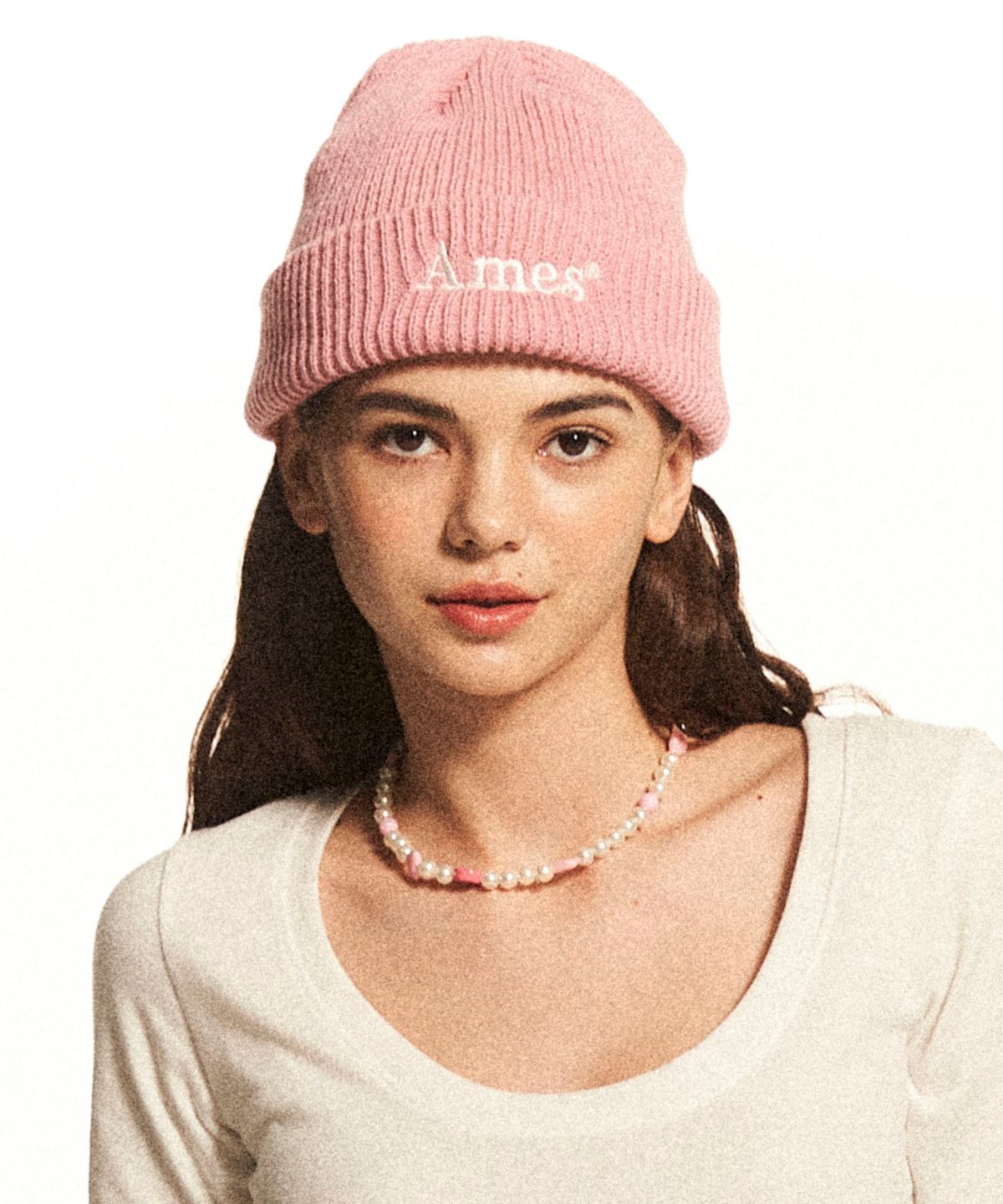 아메스 월드와이드(AMES-WORLDWIDE) BASIC LOGO BEANIE PINK