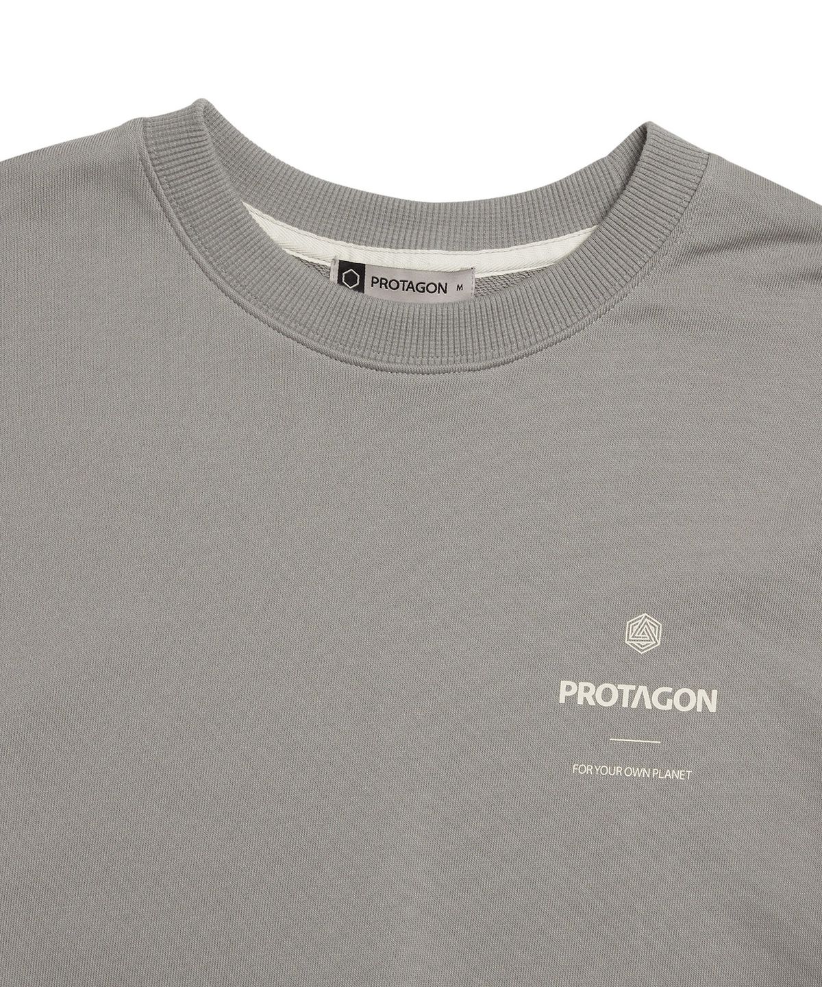 프로타곤(PROTAGON) OG Symbol Oversized Sweat Shirts (Gray)