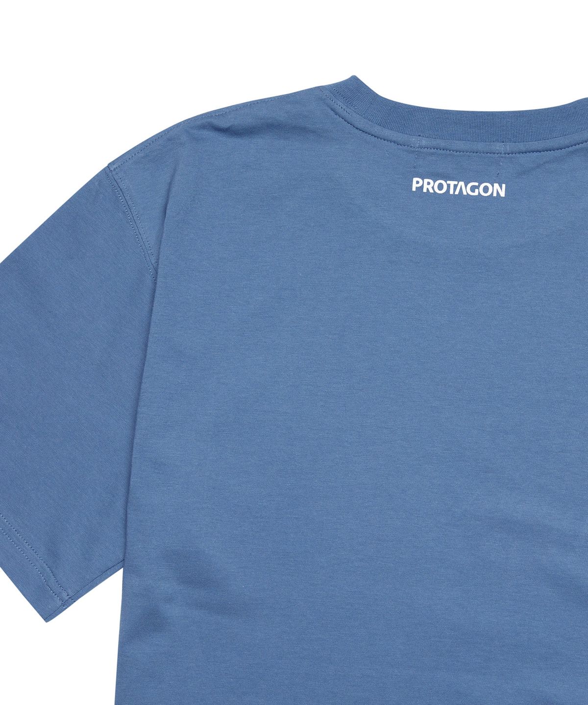 프로타곤(PROTAGON) Whale Symbol Short-sleeved Tee (Blue)
