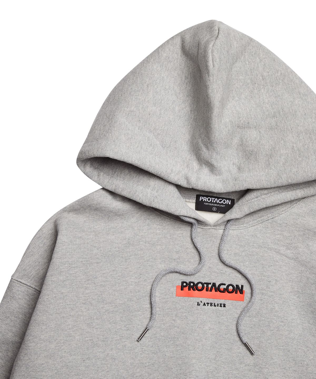 프로타곤(PROTAGON) [기모] Latelier Oversized Hoodie (M-GRAY)