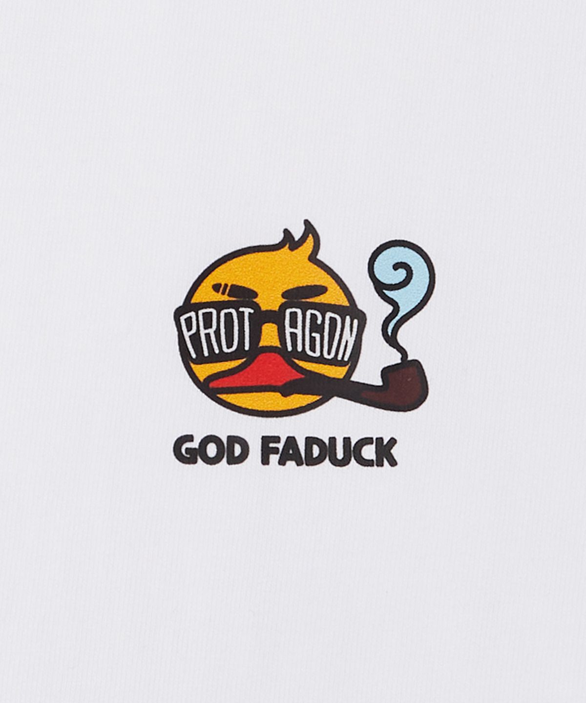 프로타곤(PROTAGON) God Faduck Short-sleeved Tee (White)