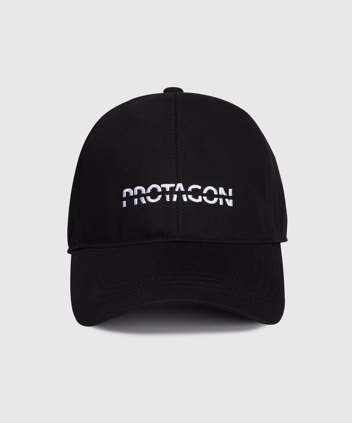 프로타곤(PROTAGON) Non-Parallel Line Logo Ball Cap (Black)