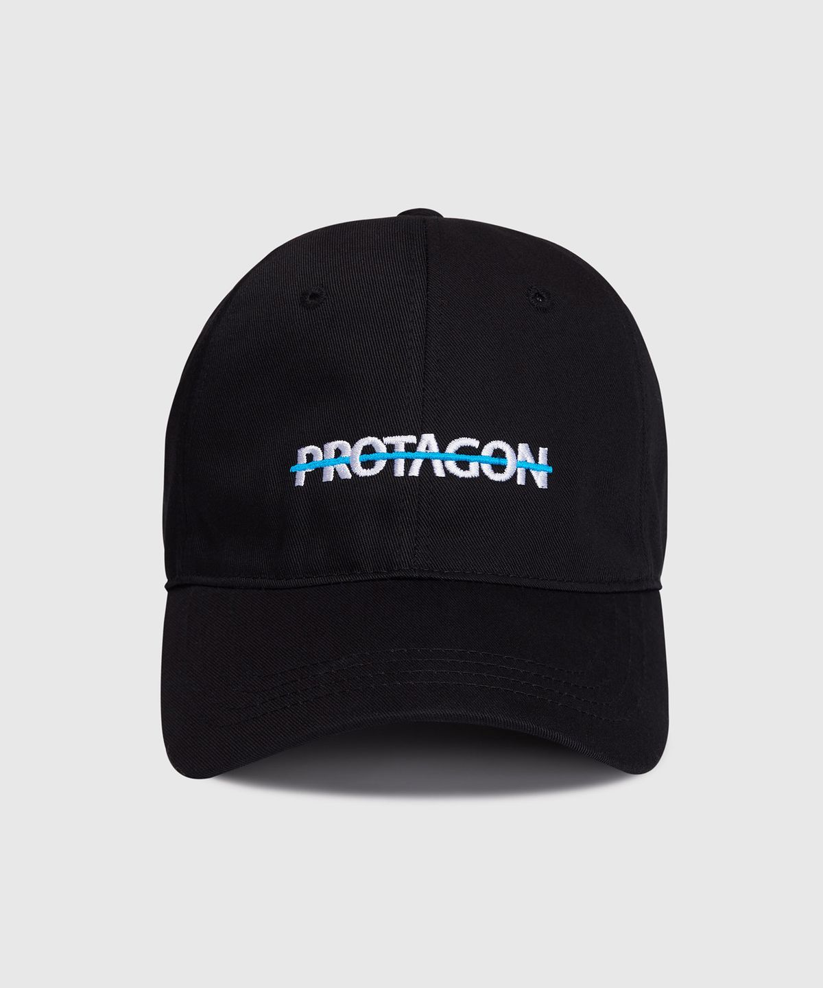 프로타곤(PROTAGON) Parallel Line Logo Ball Cap (Black)