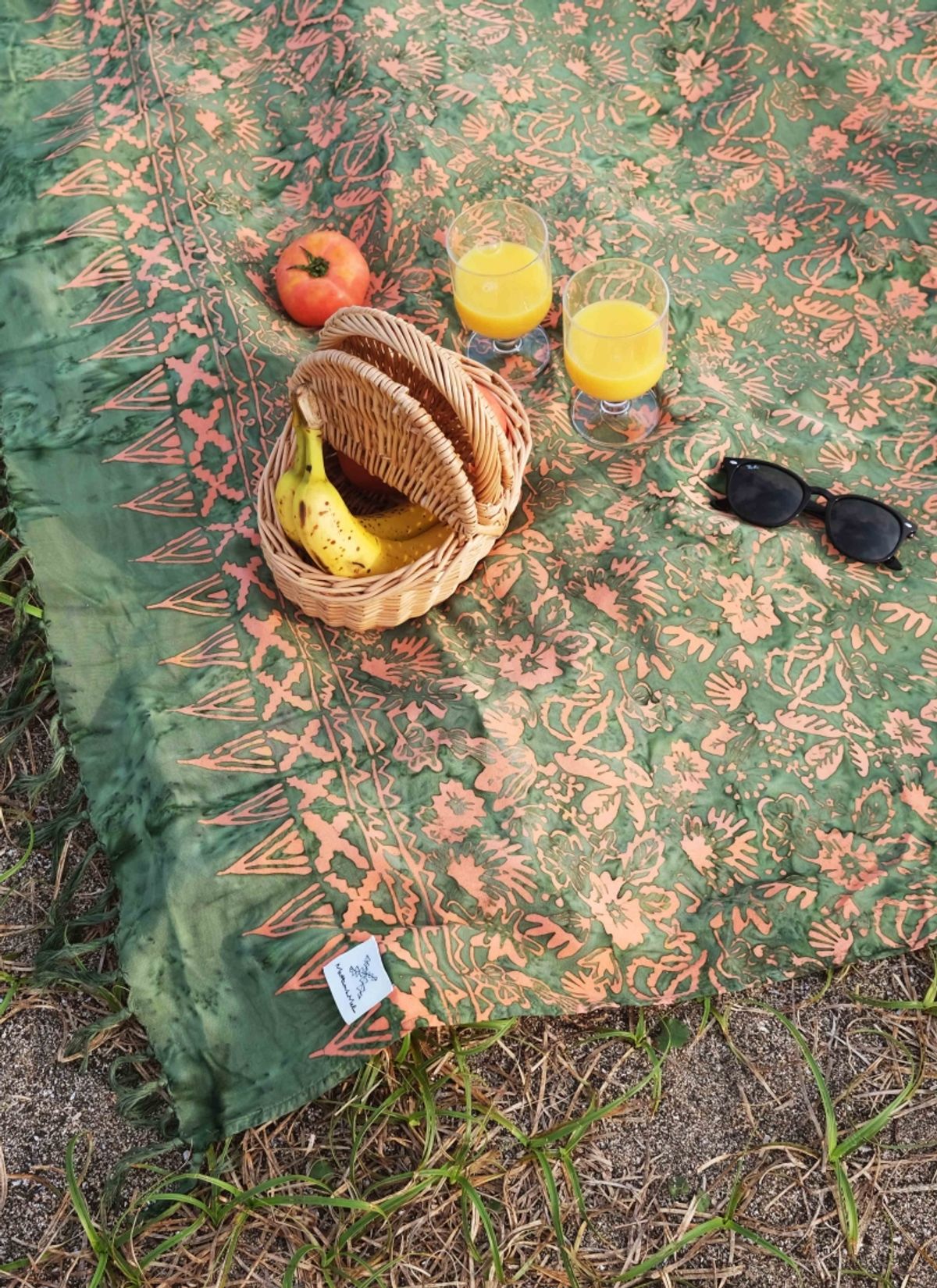 멧앤멜(MATT AND MEL) [Comfy Sarong] Vintage garden - Green