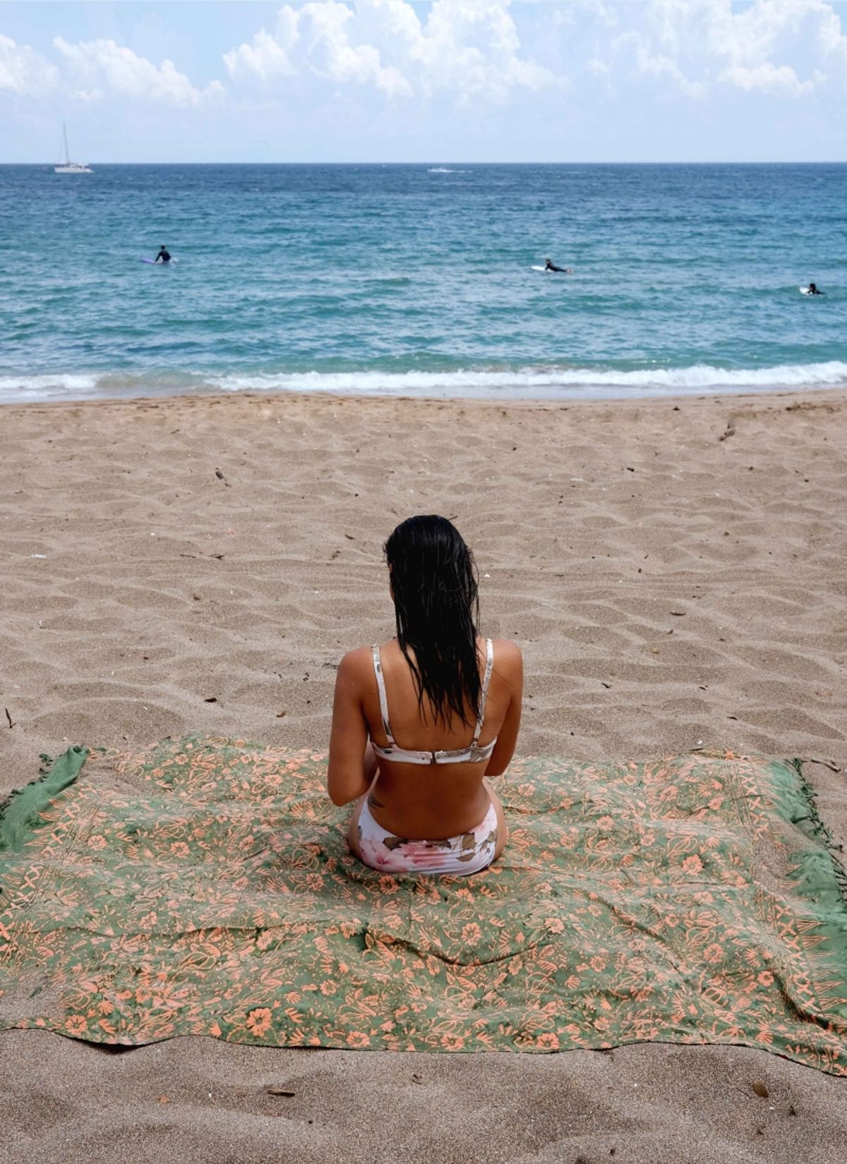 멧앤멜(MATT AND MEL) [Comfy Sarong] Vintage garden - Green