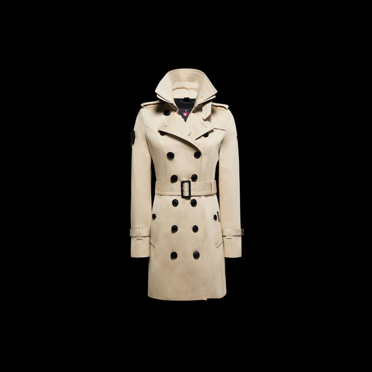 트렌치런던(TRENCH LONDON) 슬림 트렌치 코트(STONE/BLACK/BLACK)