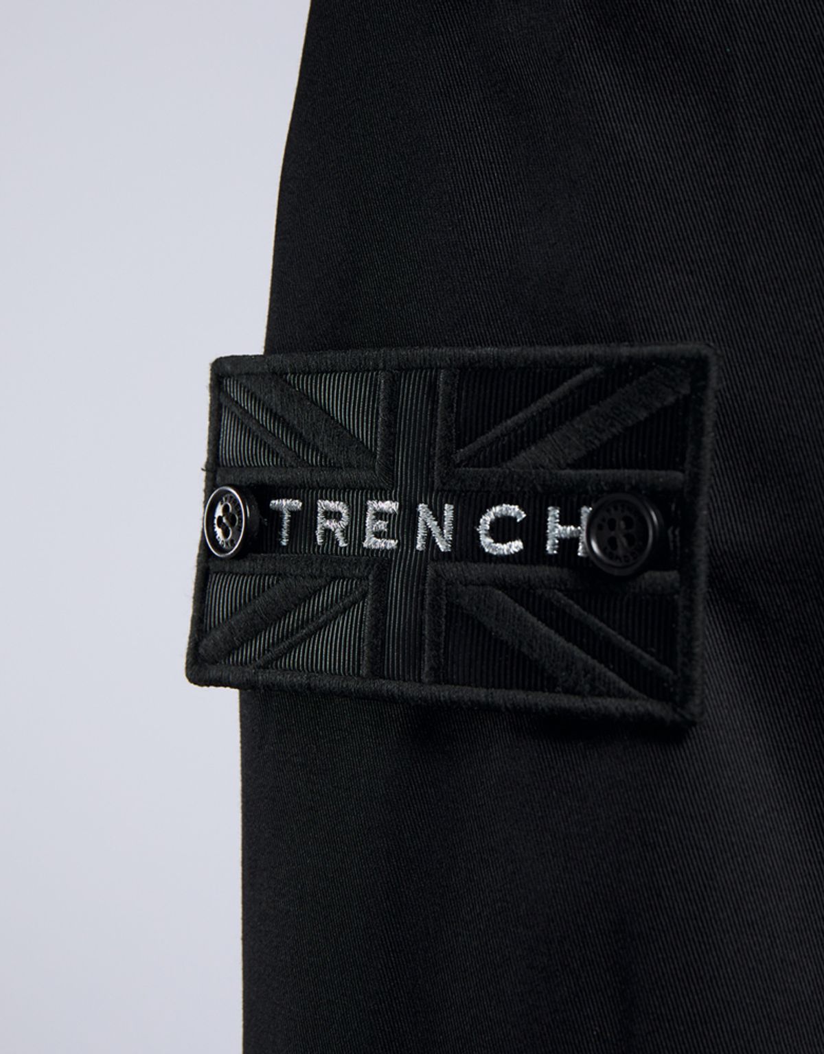 트렌치런던(TRENCH LONDON) 슬림 트렌치 코트 (BLACK/BLACK/WHITE)