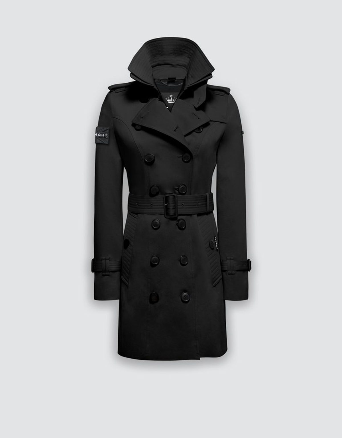 트렌치런던(TRENCH LONDON) 슬림 트렌치 코트 (BLACK/BLACK/BLACK)