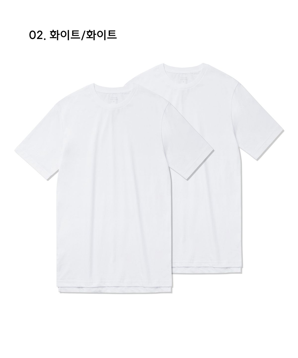 무신사 스탠다드(MUSINSA STANDARD) 레이어드 크루 넥 티셔츠_긴 기장 2팩