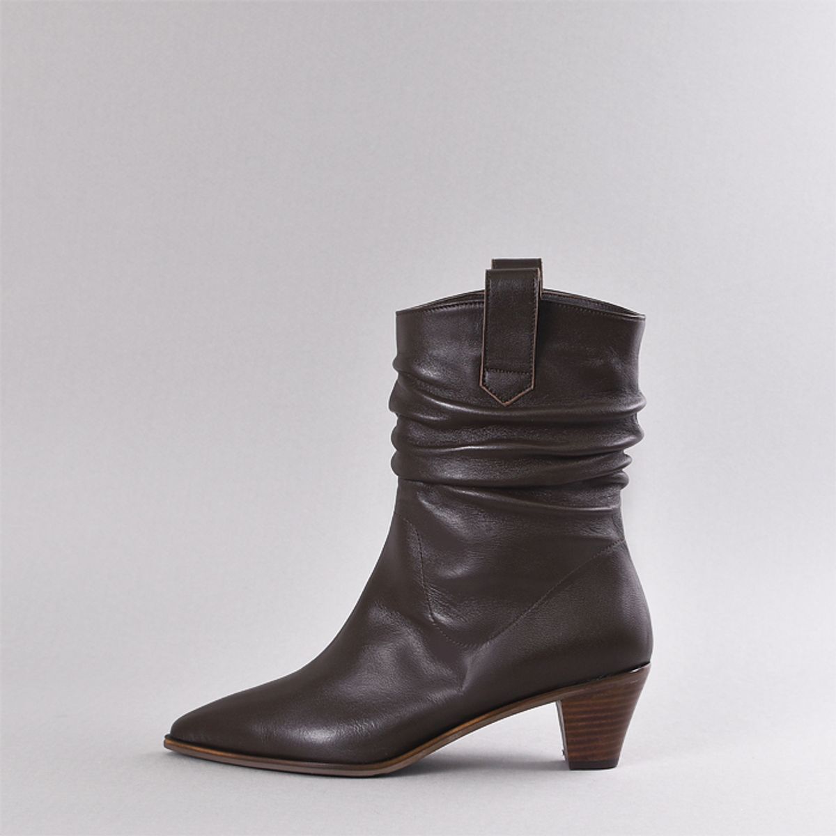 루시크루(LUCY CREW) Shirring Western Boots LC111_5cm