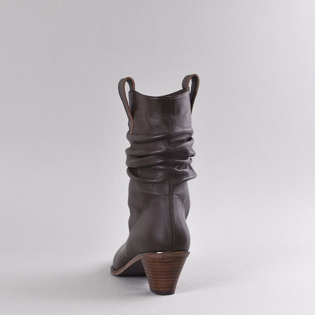 루시크루(LUCY CREW) Shirring Western Boots LC111_5cm