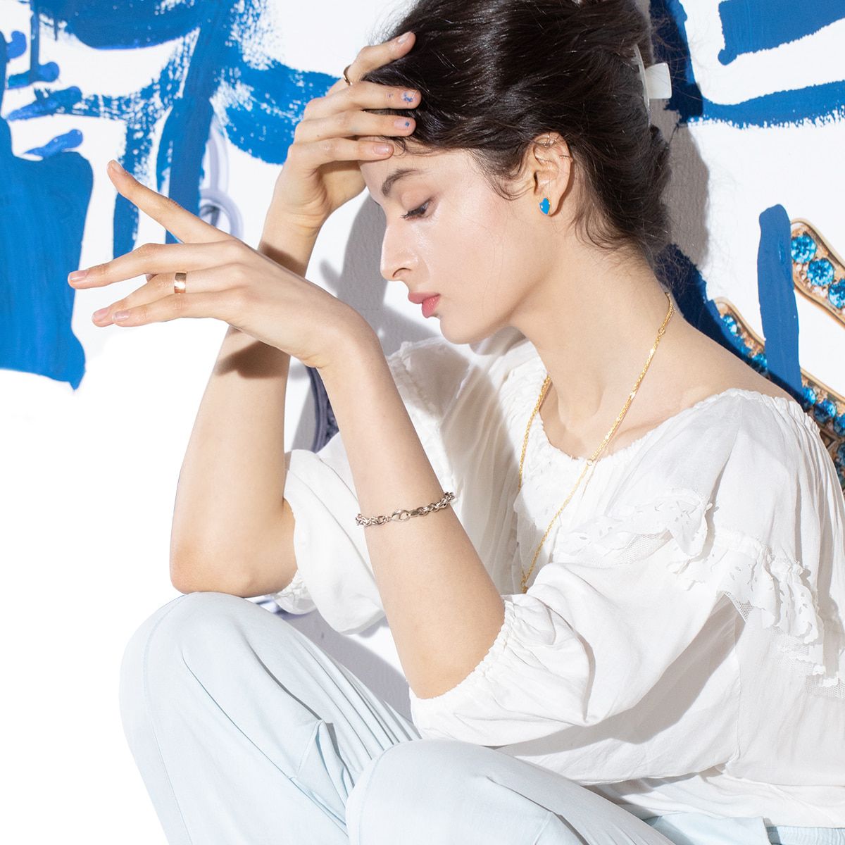 매즈믹(MEZMIC) [Art Collection] 14K 앤틱체인 옐로골드 팔찌