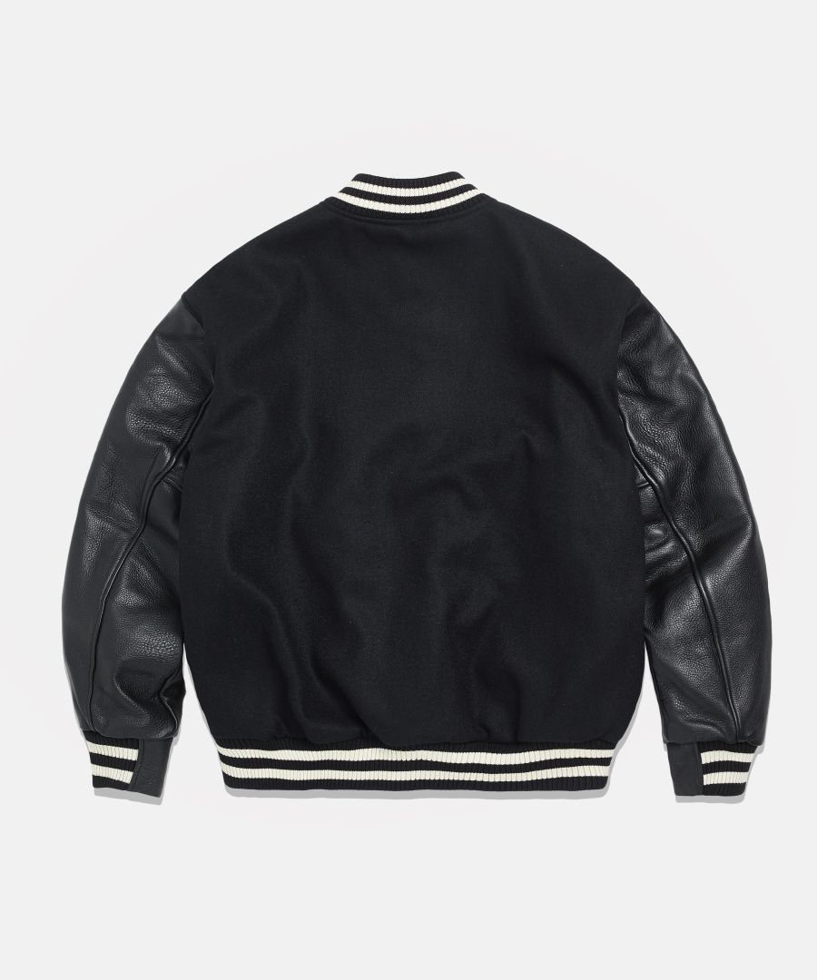 ●MUSINSA STANDARD●W REVERSIBLE FLEECE SHORT PADDING JACKET MUSINSA | ESPIONAGE Standard Varsity Jacket Black