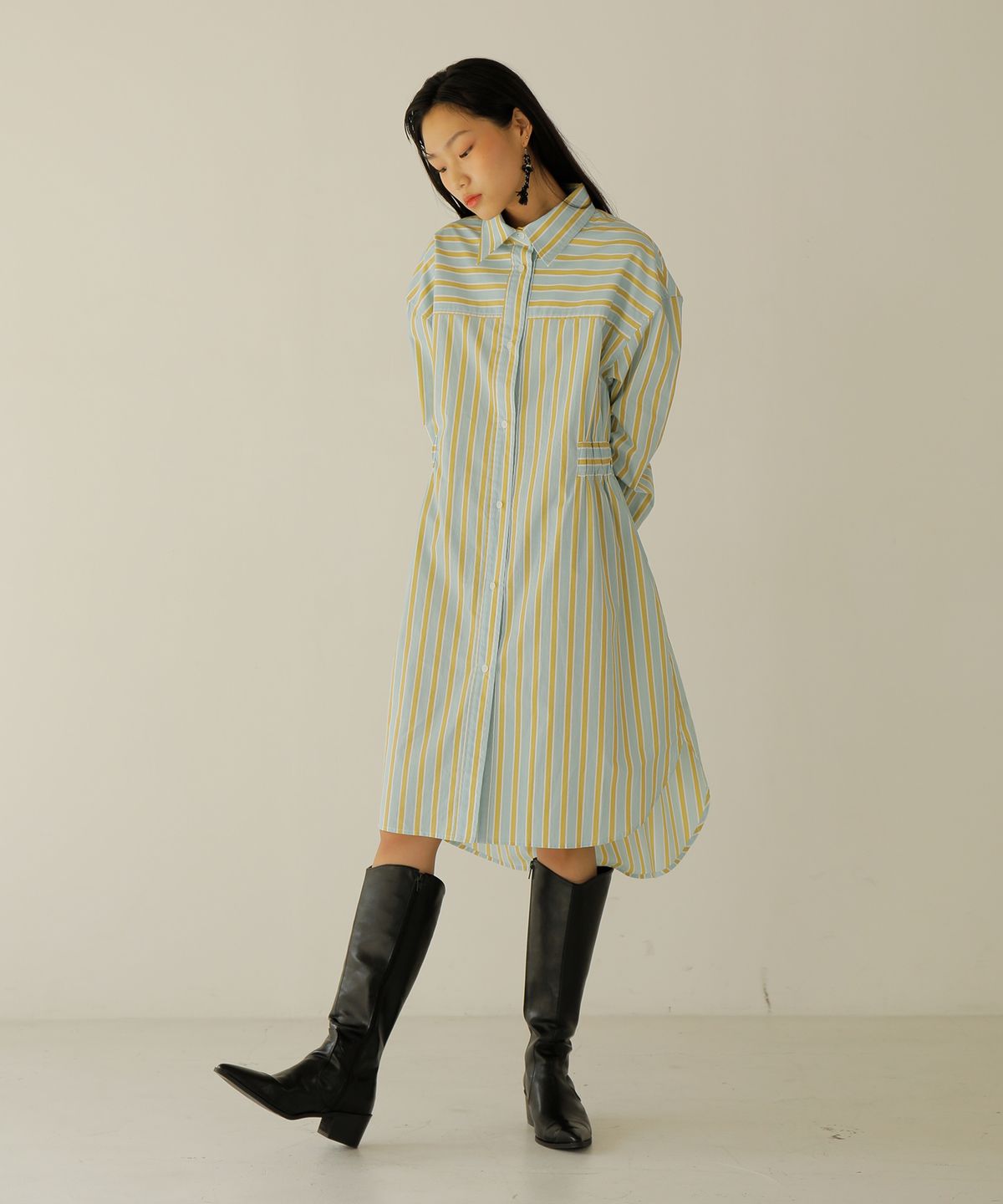 느와(NOIR) Two Shirts Dress
