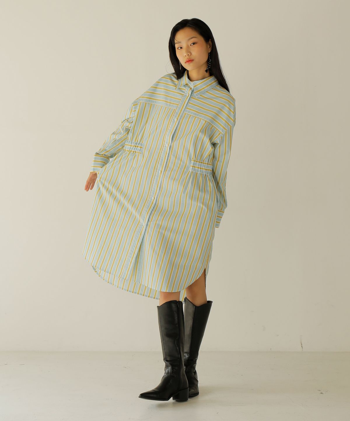 느와(NOIR) Two Shirts Dress