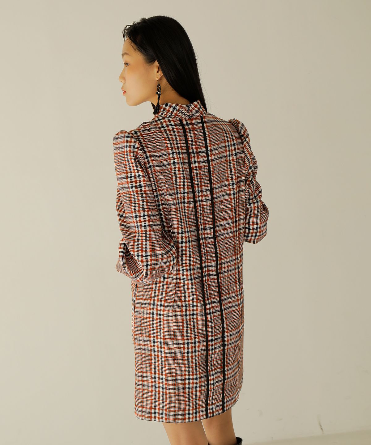 느와(NOIR) Block Check Dress