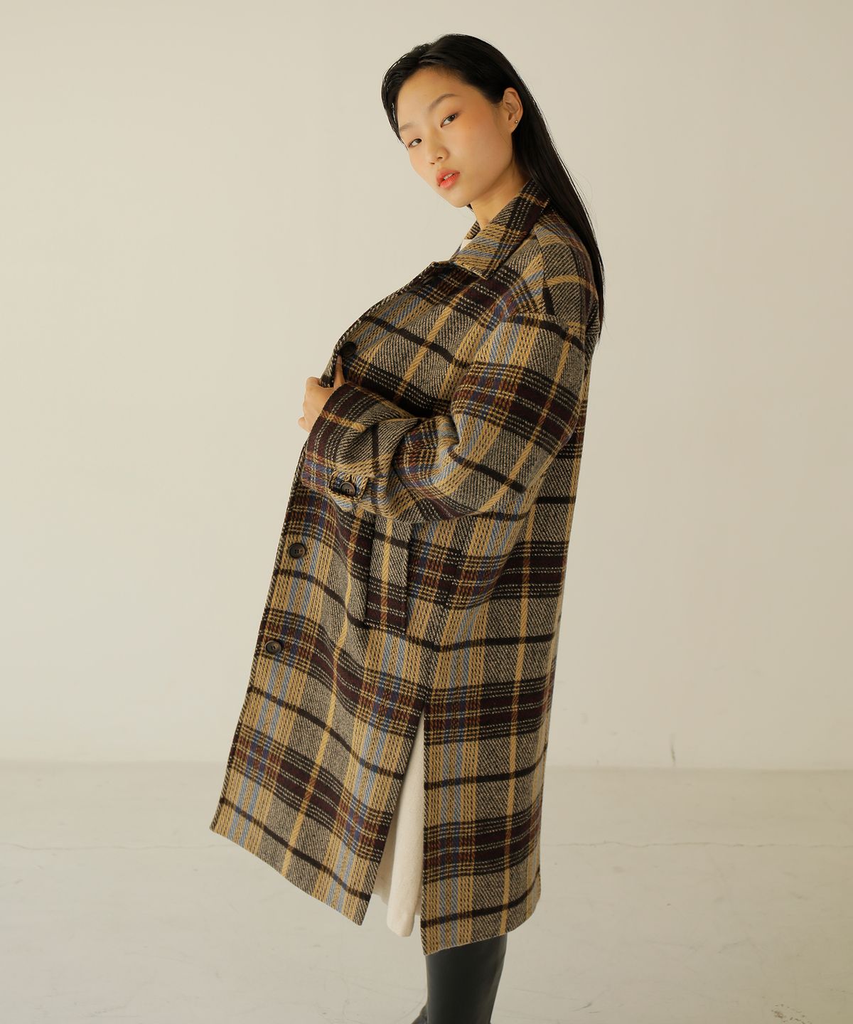 느와(NOIR) Check Over Coat