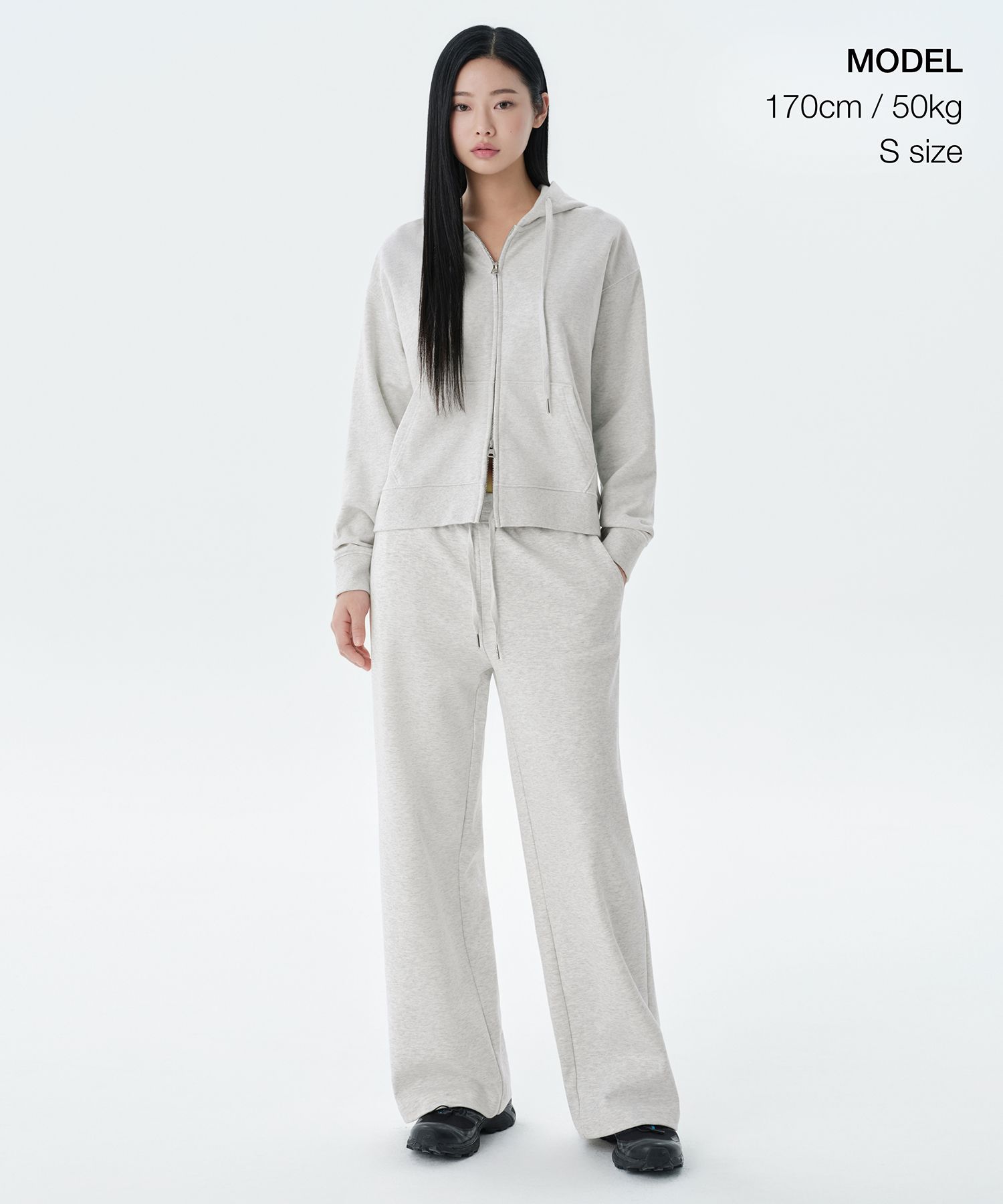 MUSINSA | MUSINSA STANDARD WOMAN WOMENS ZIP-UP HOODIE_OATMEAL