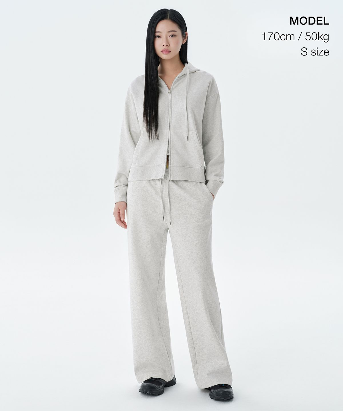 무신사 스탠다드 우먼(MUSINSA STANDARD WOMAN) 우먼즈 후디드 스웨트 집업 [오트밀]