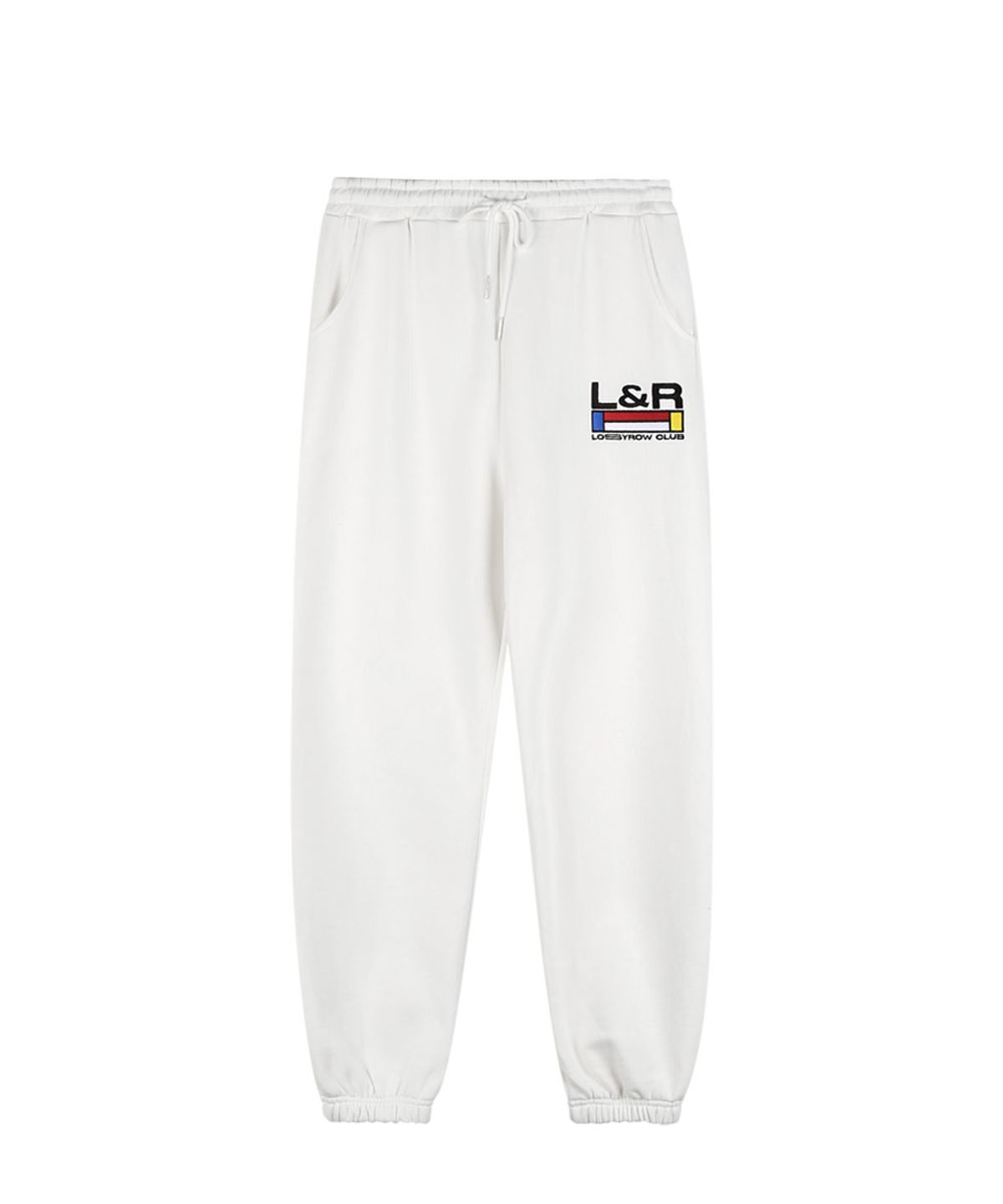로시로우(LOSSYROW) LOSSY SIGNATURE SWEAT PANTS WHITE