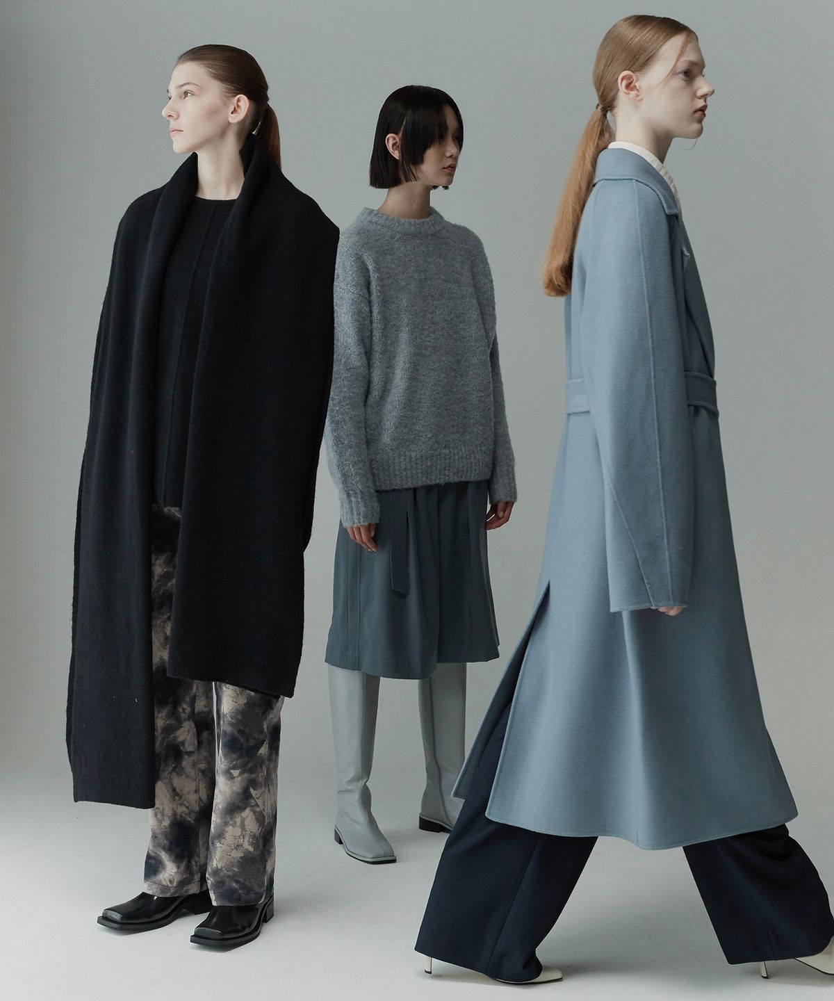 리이(RE RHEE) HANDMADE WOOL BELTED COAT CL