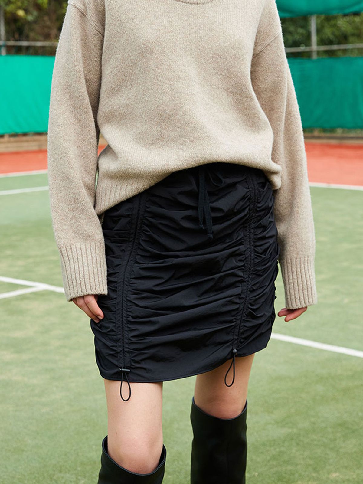 위메농(OUI MAIS NON) Club.Wimbledon shirring skirts