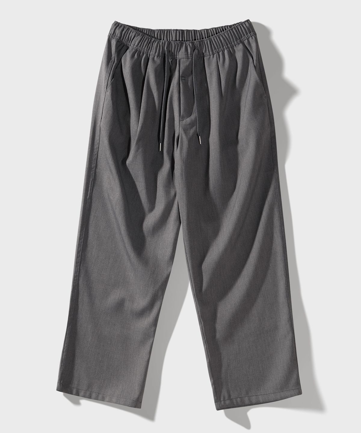 페프스튜디오(FFEFF STUDIO) 원턱 밴딩 슬랙스 (그레이)