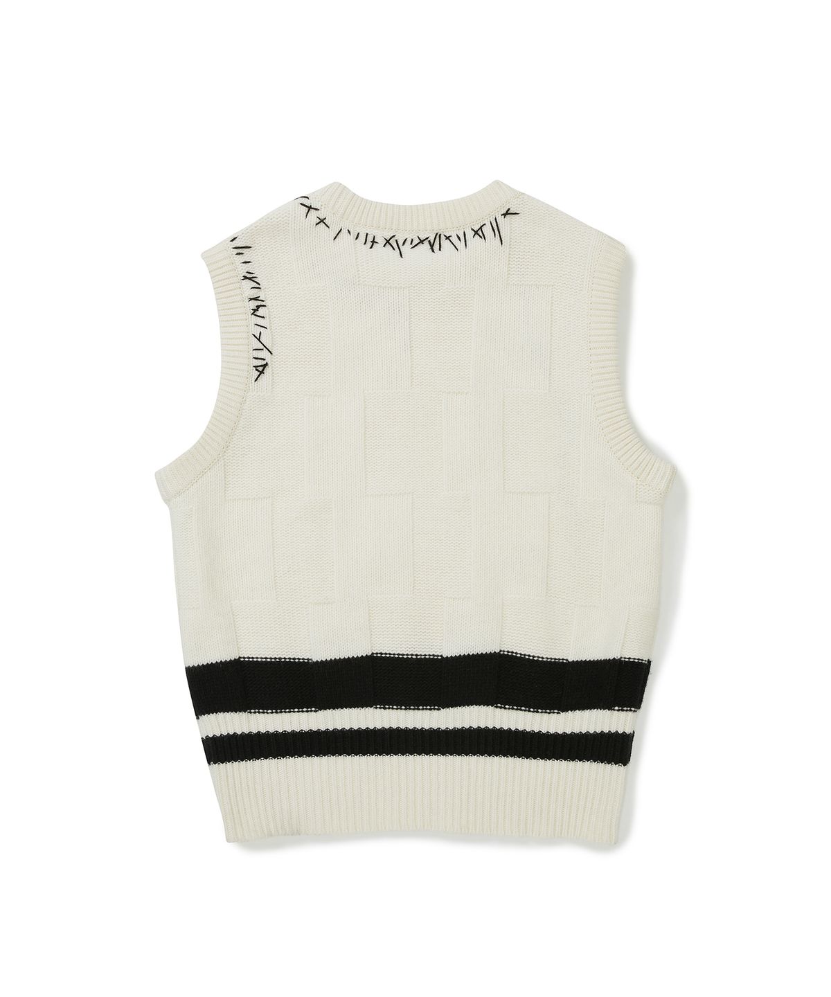 이에이(IEY) JAGG STITCH KNIT VEST Ivory