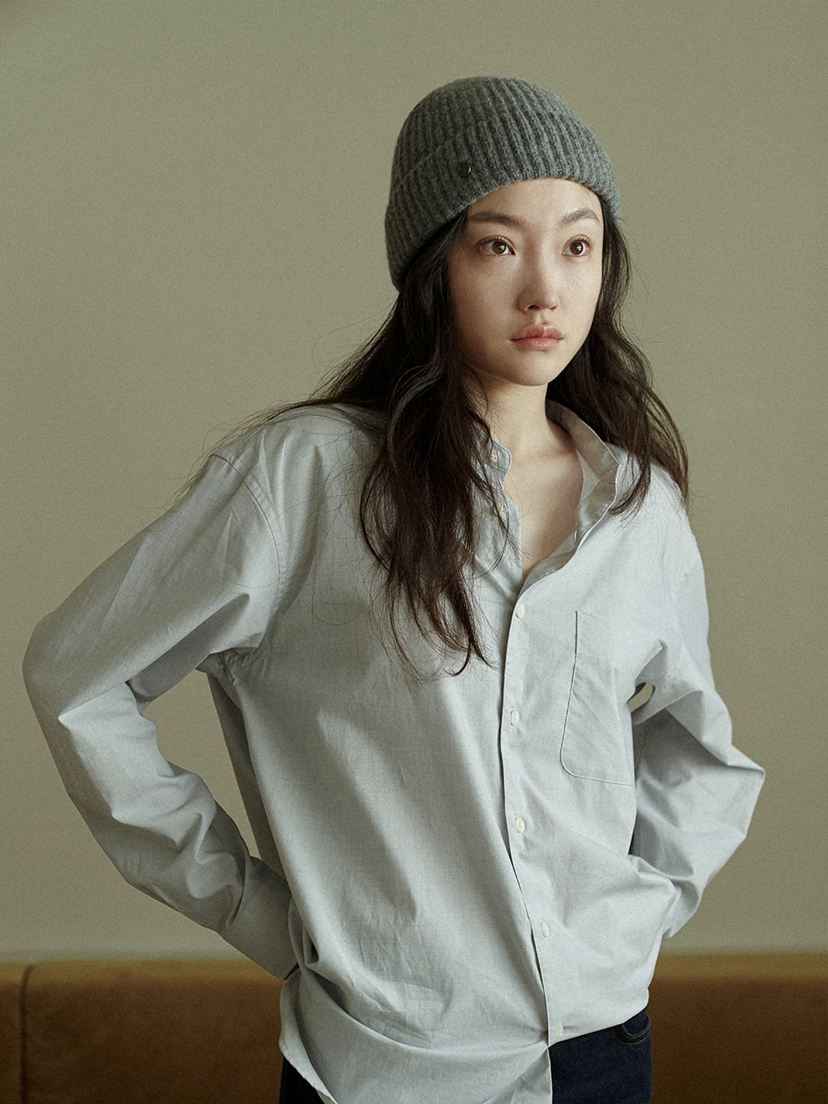포에지담(POESIEDAME) [everydaylife] Wool beanie_grey (unisex)