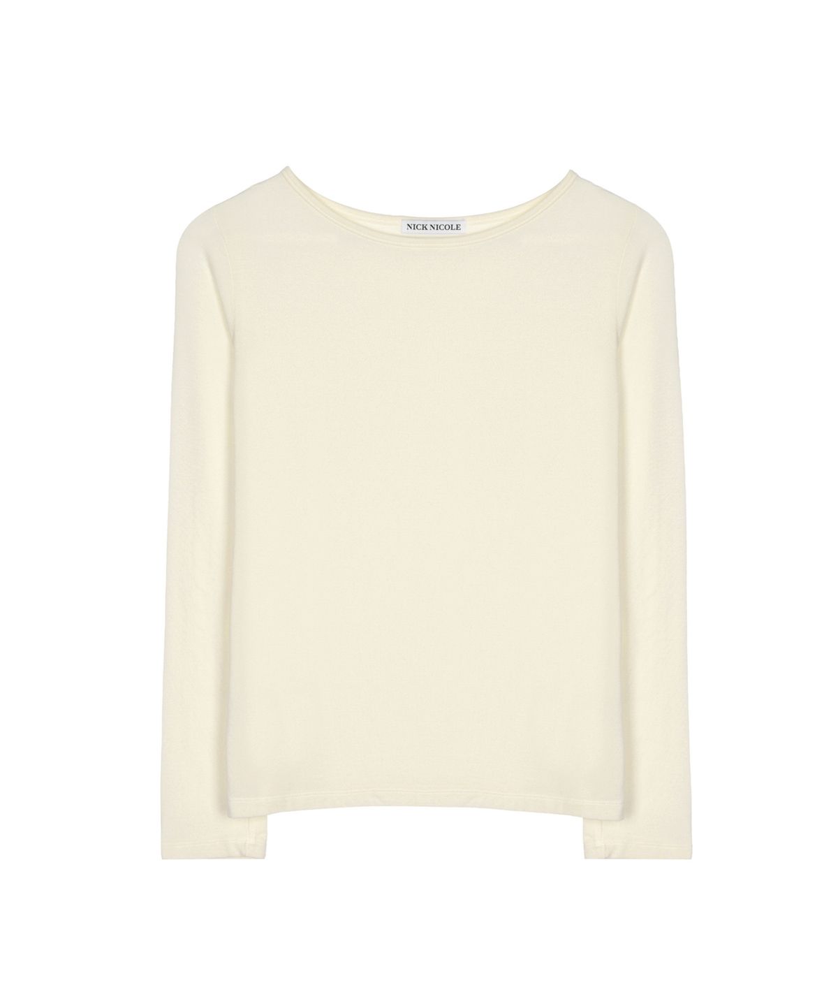 닉앤니콜(NICK&NICOLE) [ESSENTIAL] ESSENTIAL BOAT NECK TOP_LIGHT BEIGE