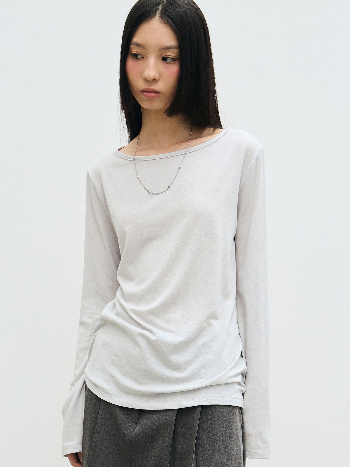 닉앤니콜(NICK&NICOLE) [ESSENTIAL] ESSENTIAL BOAT NECK TOP_8 COLOR