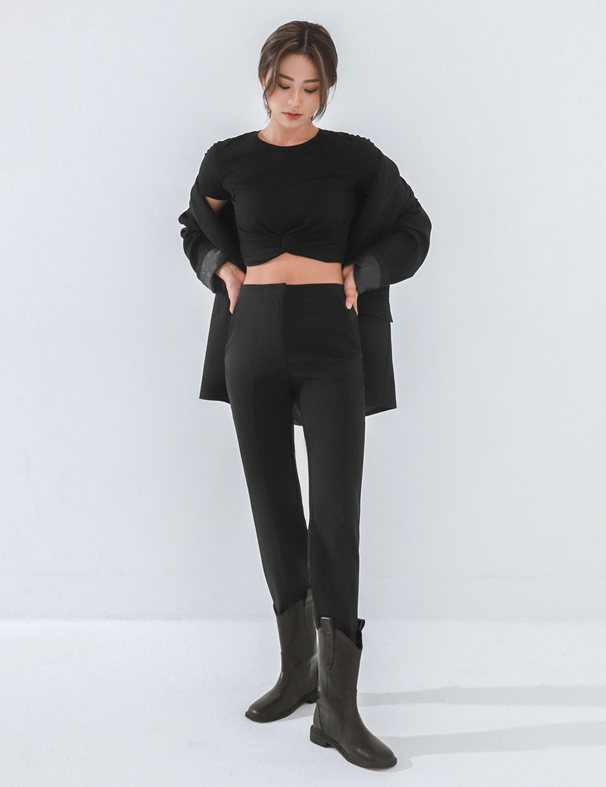 세컨데일리(SECONDAILY) SD92101-DARKBROWN BOREN 보렌 미들부츠