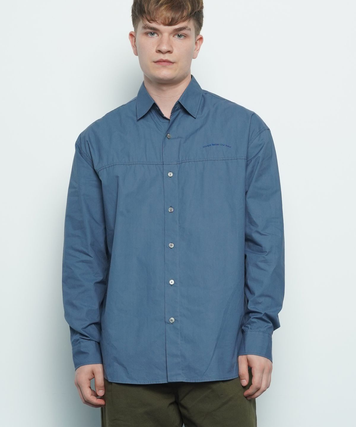 에이본(THE-ABON) M456 over washing cut shirt white