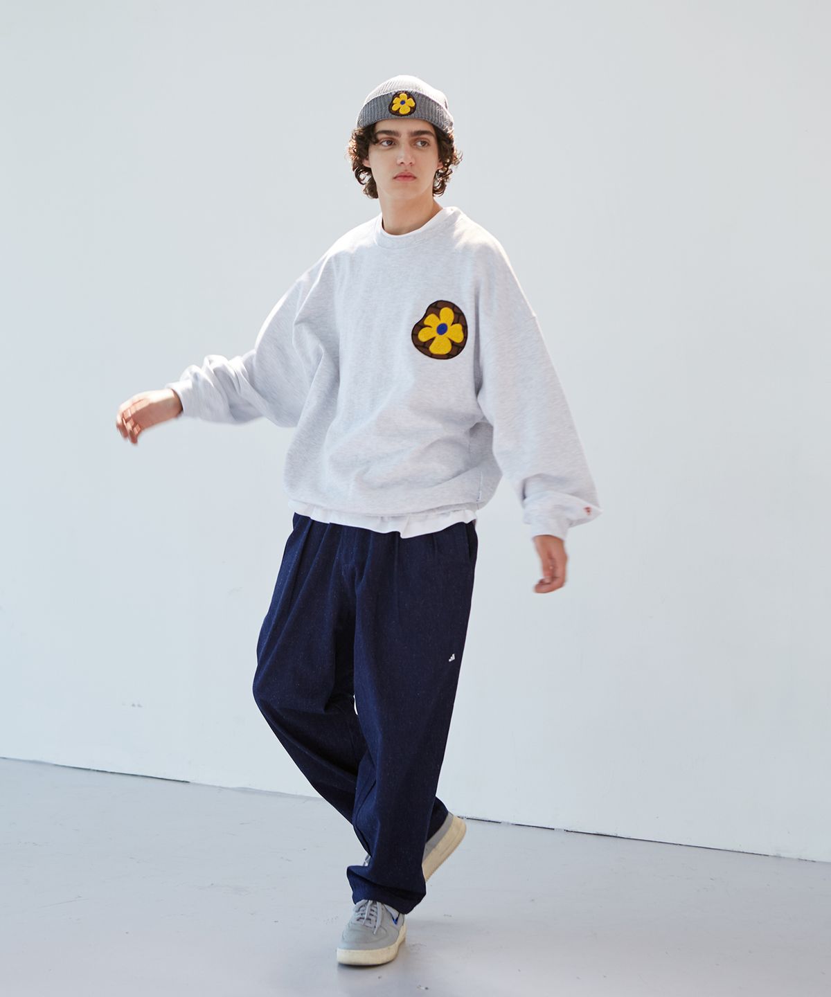 브릭(BRICK) WIDE NAP DENIM TROUSERS