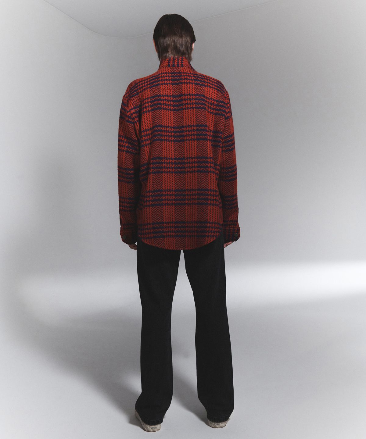 나이트플로우(NIGHT FLOW) Classic Checked Wool Shirt (Red)