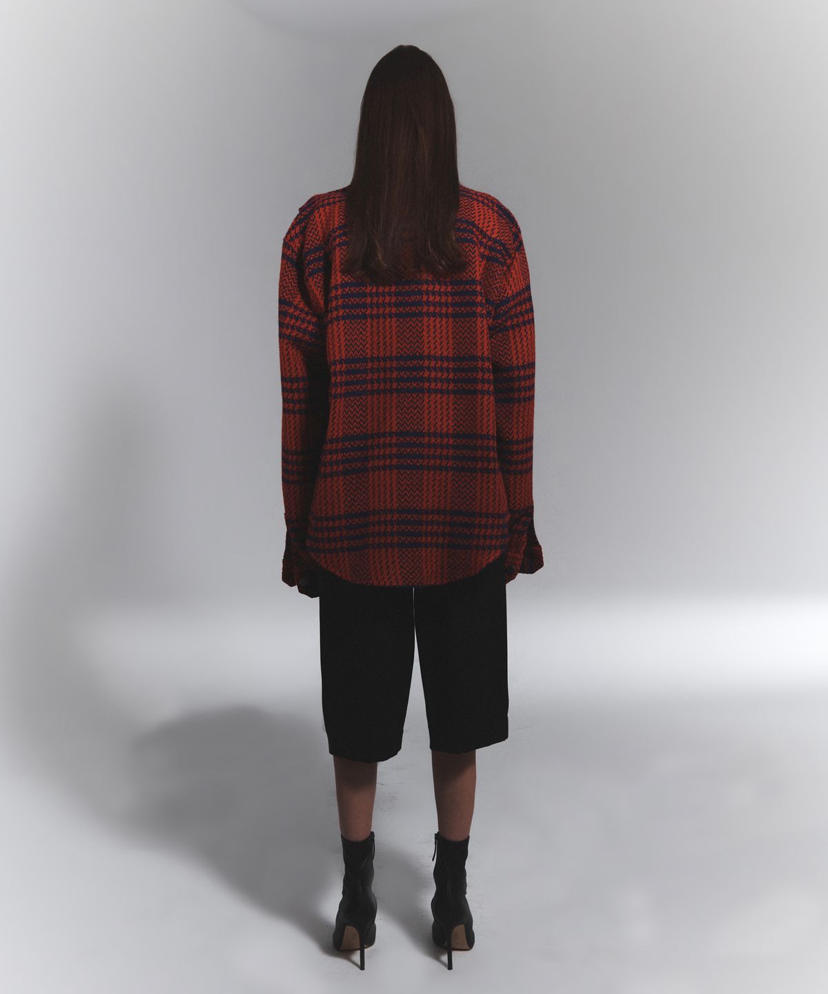 나이트플로우(NIGHT FLOW) Classic Checked Wool Shirt (Red)