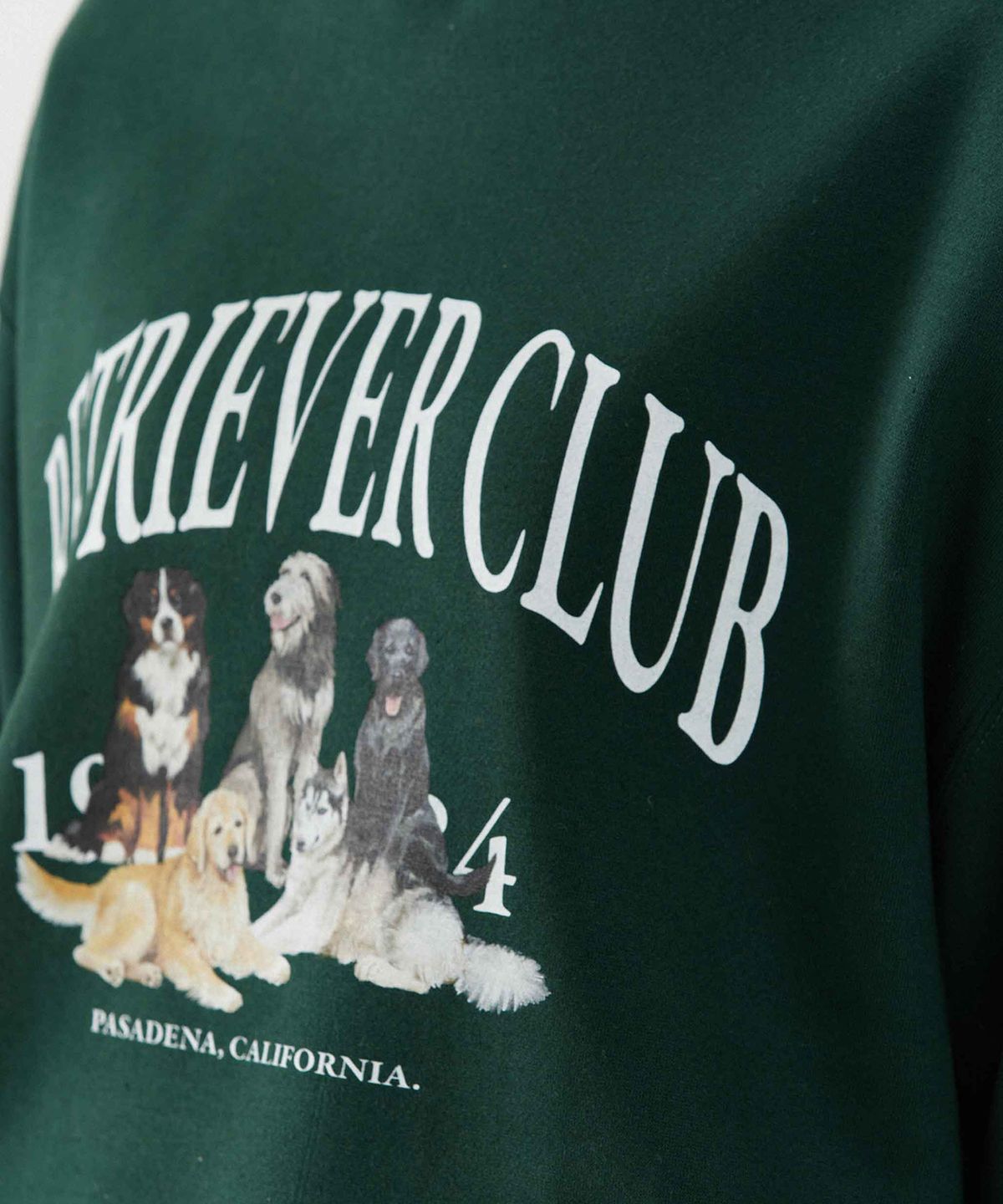 리트리버클럽(RETRIEVER CLUB) RETRIEVER FRIENDS CREWNECK [GREEN]