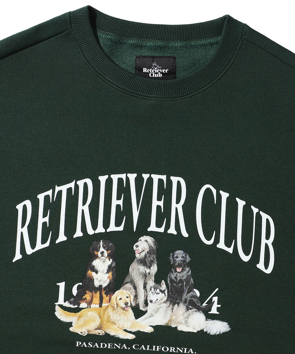 리트리버클럽(RETRIEVER CLUB) RETRIEVER FRIENDS CREWNECK [GREEN]
