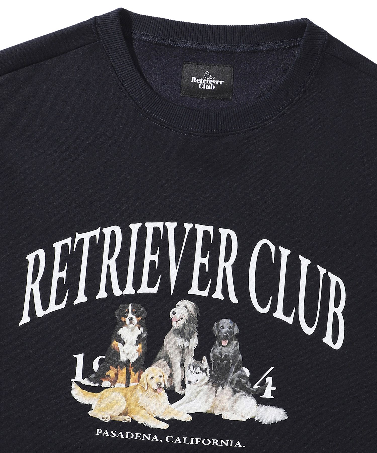 [RETRIEVER CLUB]22FW●UNISEX●RETRIEVER FRIENDS CREWNECK MUSINSA | RETRIEVER CLUB RETRIEVER FRIENDS CREWNECK [NAVY]