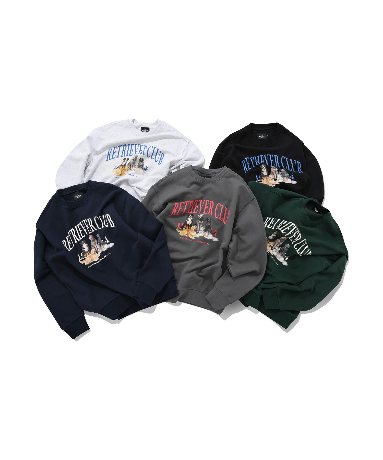 [RETRIEVER CLUB]22FW●UNISEX●RETRIEVER FRIENDS CREWNECK MUSINSA | RETRIEVER CLUB RETRIEVER FRIENDS CREWNECK [NAVY]
