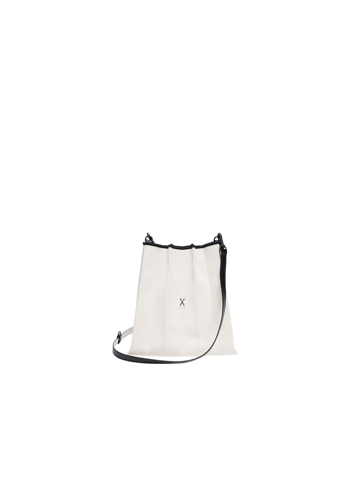 조셉앤스테이시(JOSEPH&STACEY) Lucky Pleats Canvas Cross Mini Ivory_Black
