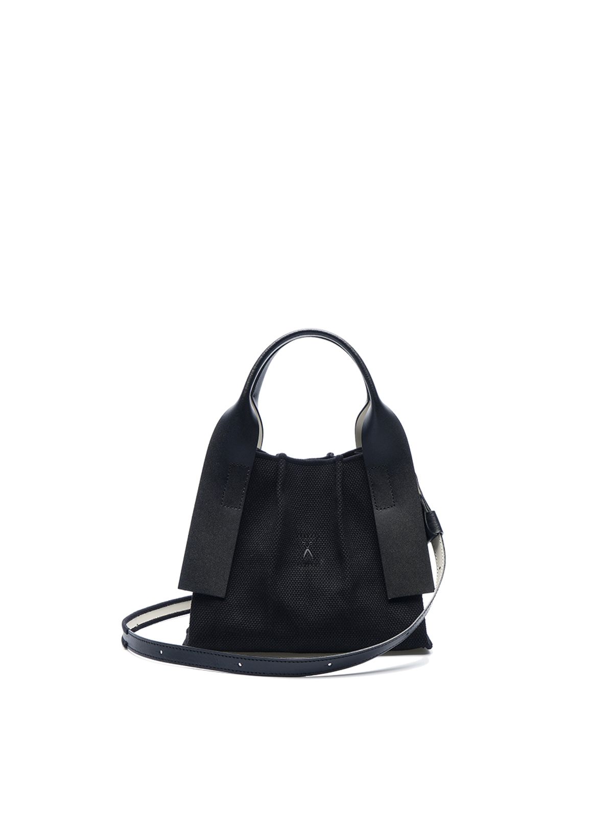 조셉앤스테이시(JOSEPH&STACEY) Lucky Pleats Canvas Tote XS Black_Black