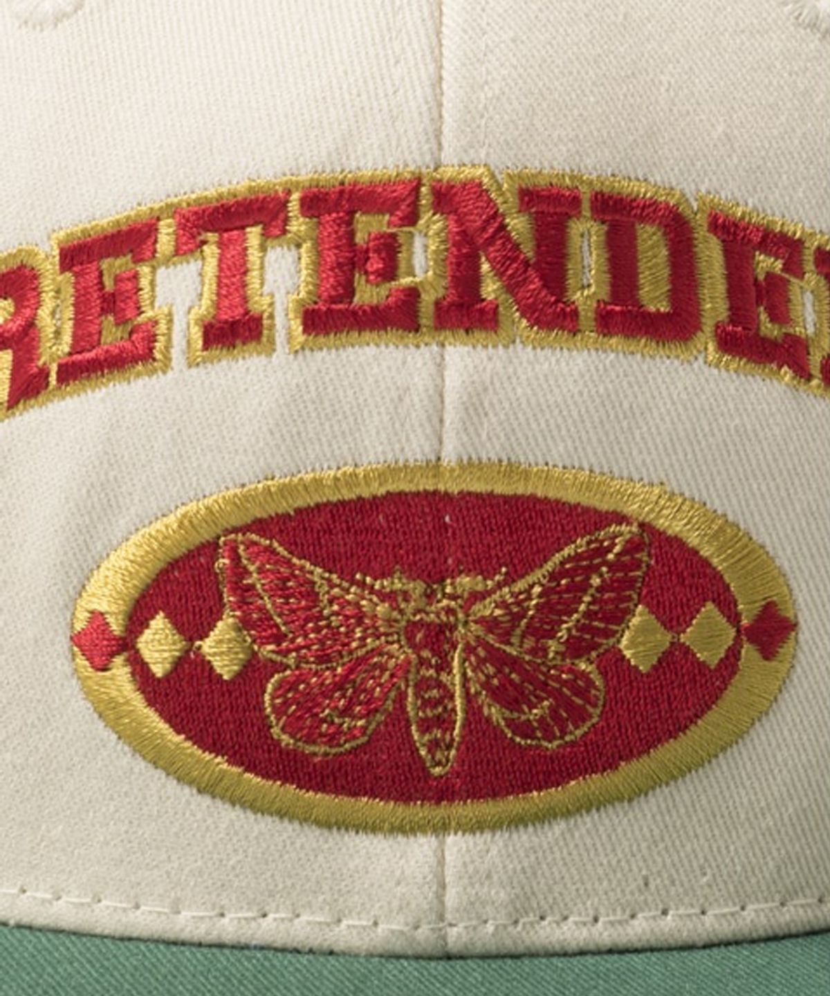 아임낫어휴먼비잉(I AM NOT A HUMAN BEING) PRETENDERS TEAM LOGO CAP - IVORY/GREEN