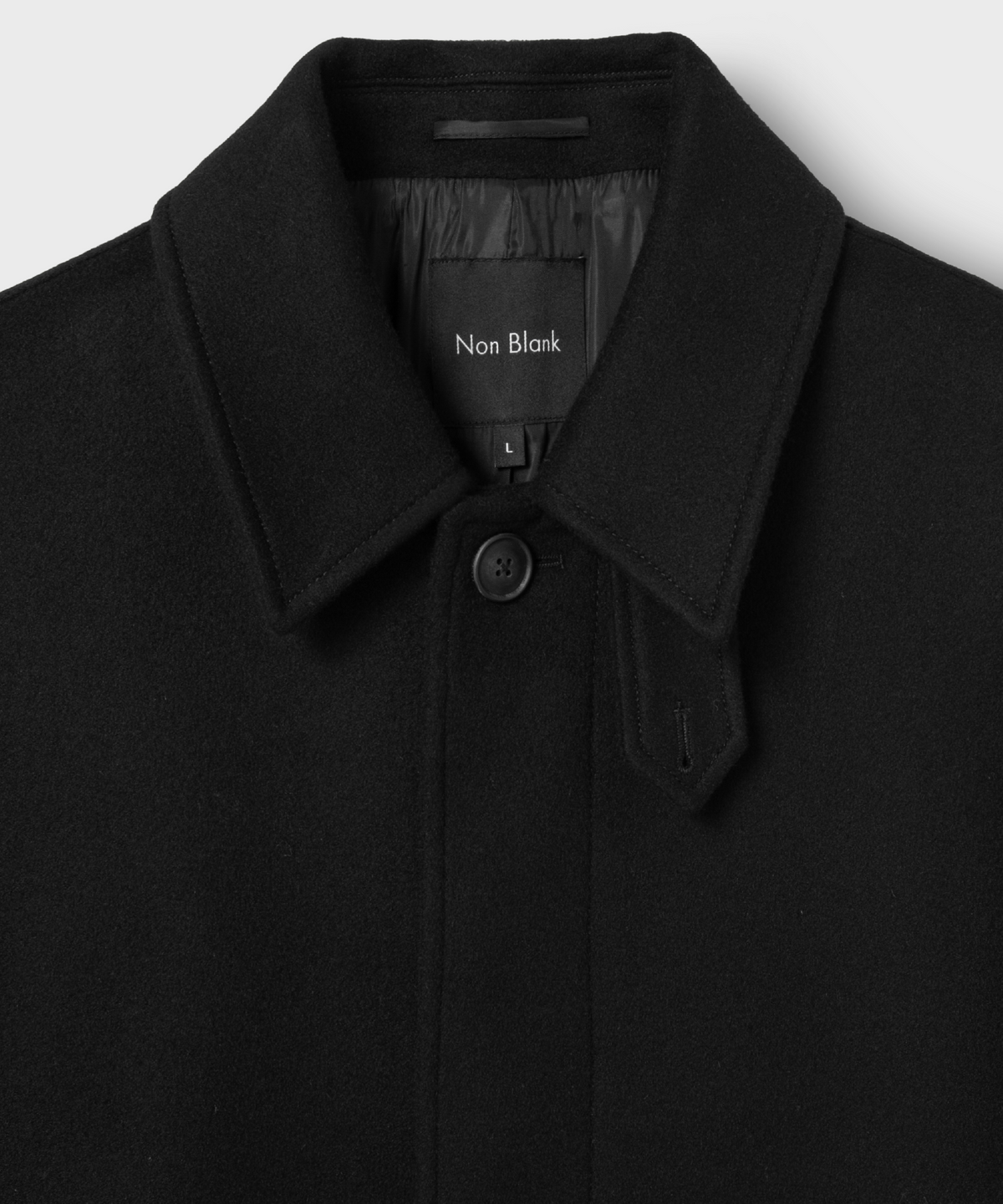 넌블랭크(NONBLANK) 발마칸 코트_BLACK