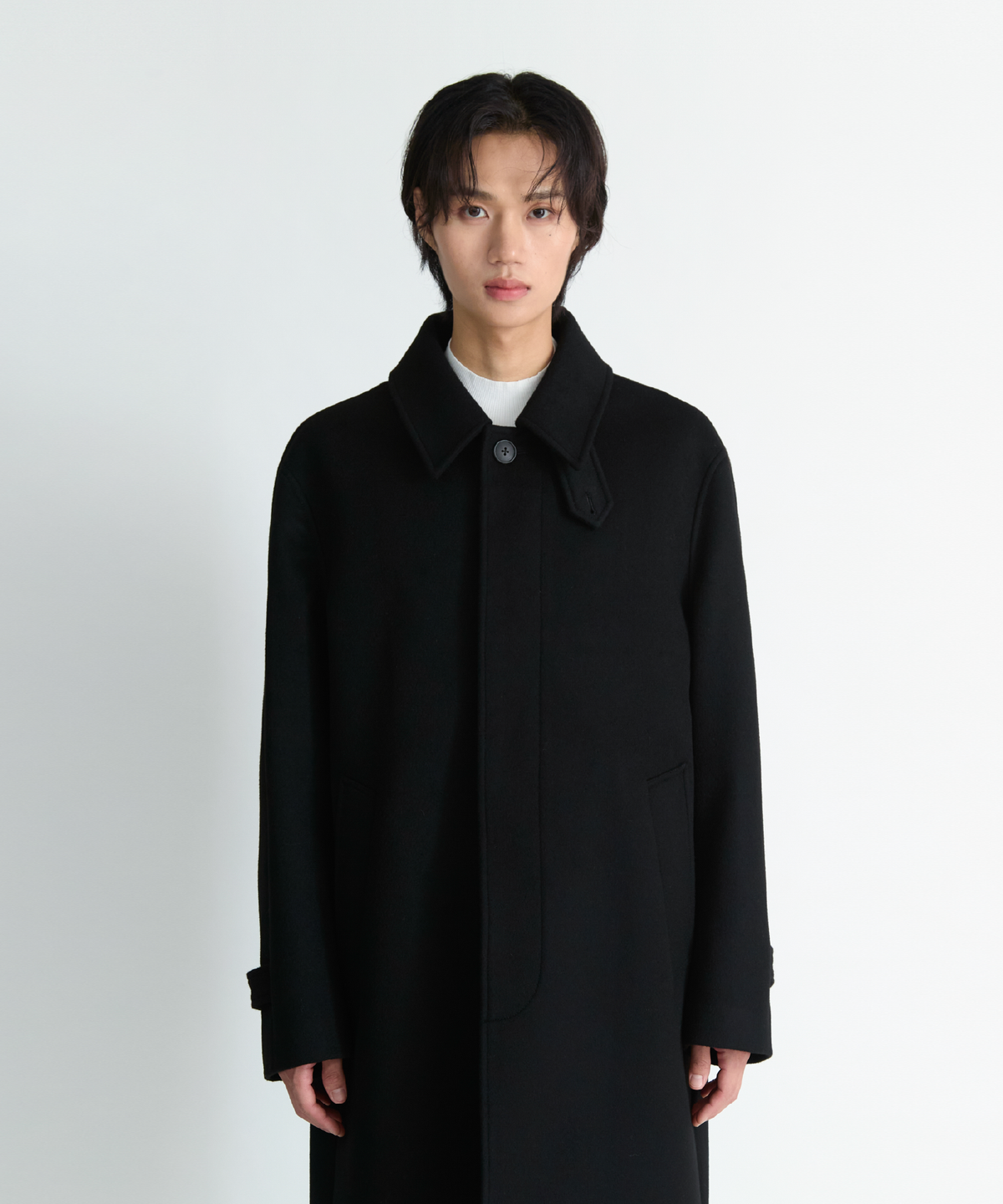 넌블랭크(NONBLANK) 발마칸 코트_BLACK