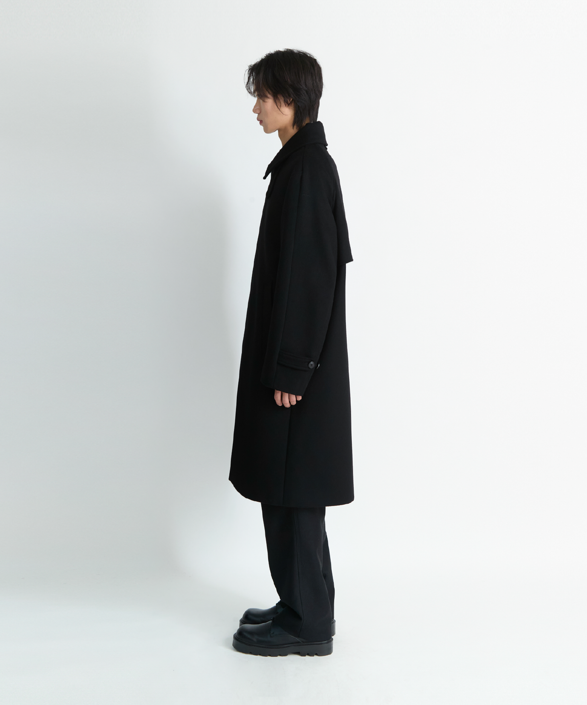 넌블랭크(NONBLANK) 발마칸 코트_BLACK